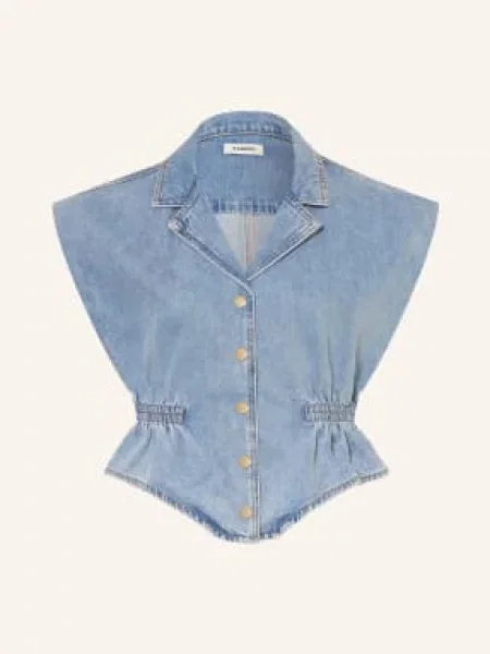 Sandro Kamizelka Dżinsowa blau niebieska