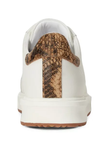 Bőr sneaker Lauren Ralph Lauren fehér