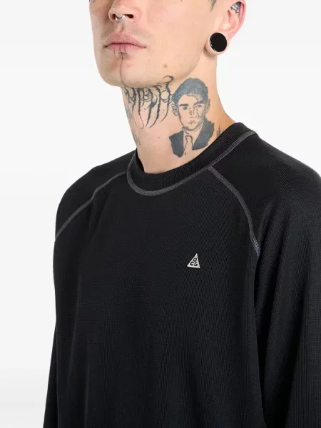 Tricou Nike din piele alergare plisat negru