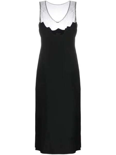 Rochie midi Simone Rocha fără mâneci până la genunchi de costum negru