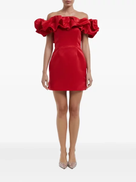 Rochie mini Post Meridiem de costum roșu