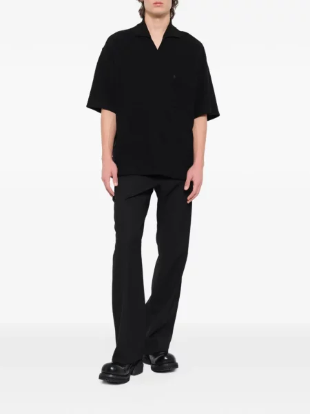 Gulerat scurt tricou polo Wooyoungmi negru