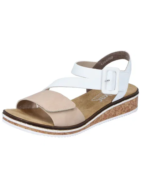 Rieker Sandály tělová bílá