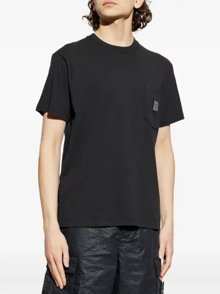 Tricou Stone Island cu strasuri negru