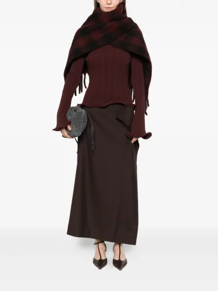 Fustă Séfr cu crăpătură maro