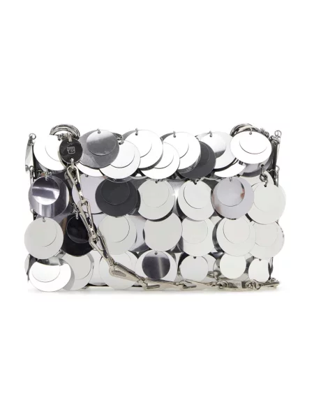Torebka Paco Rabanne płócienna szara