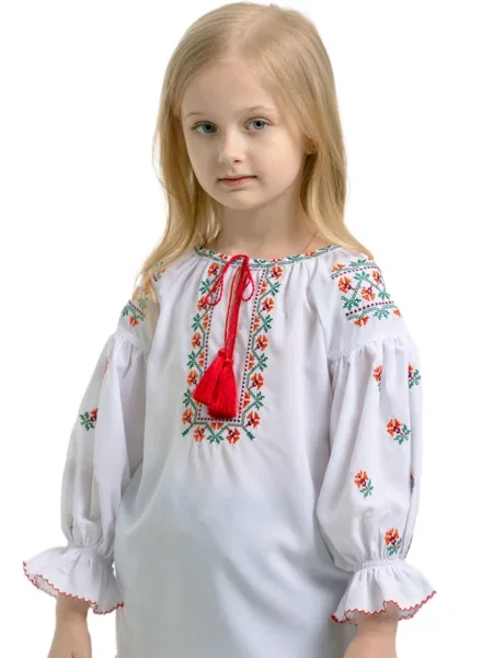 Детская рубашка Folk Moda белая