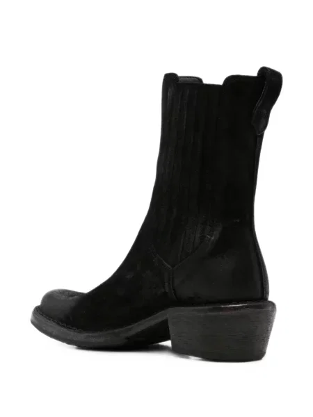 Cizme scurte Moma din piele de căprioară negru