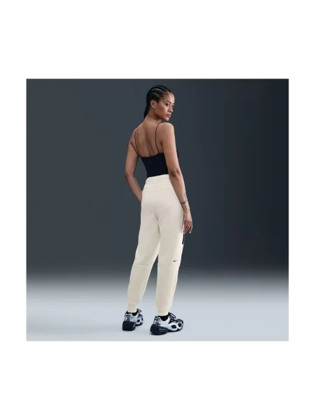 Nike Sportswear Nohavice TCH FLC svetlobéžová čierna