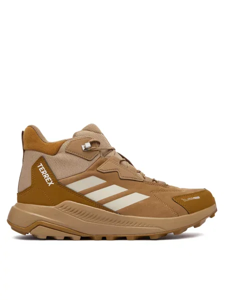 Sneakerși Adidas Terrex din piele de drumeție maro