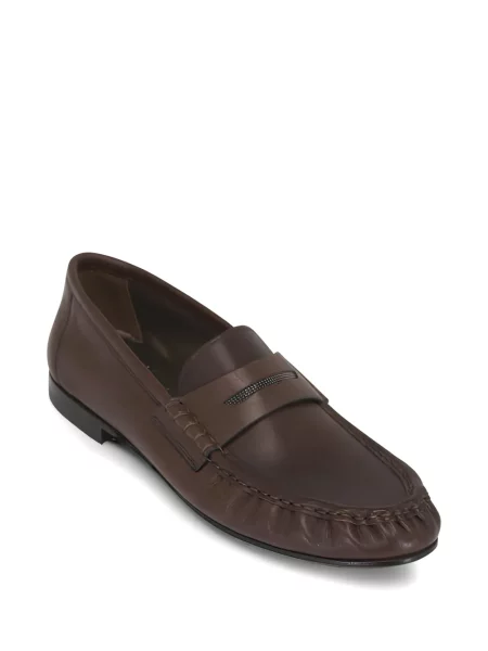 Pantofi loafer Brunello Cucinelli din piele maro