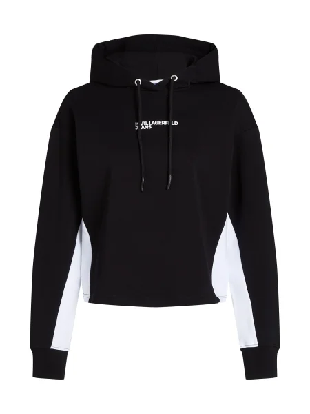 Bluză Karl Lagerfeld Jeans cu glugă negru