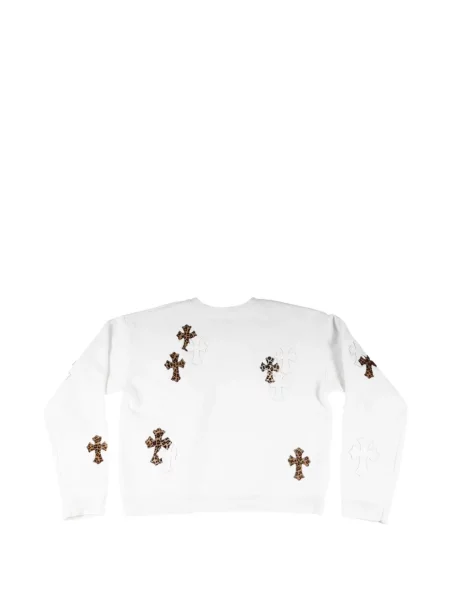 Hanorac Chrome Hearts cu imagine cu model leopard alb