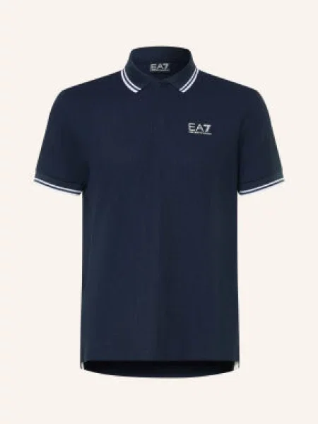 Emporio Armani Funkční Polokošile tmavě modrá bílá