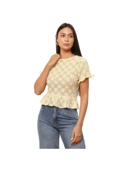 Top La Modeuse galben