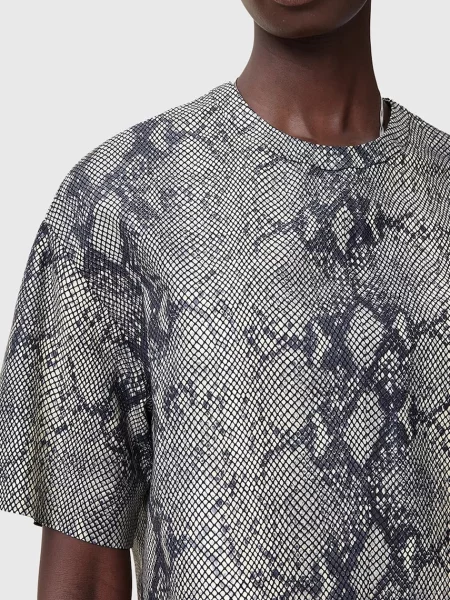 Шкіряна блузка AllSaints RENAI візерунок