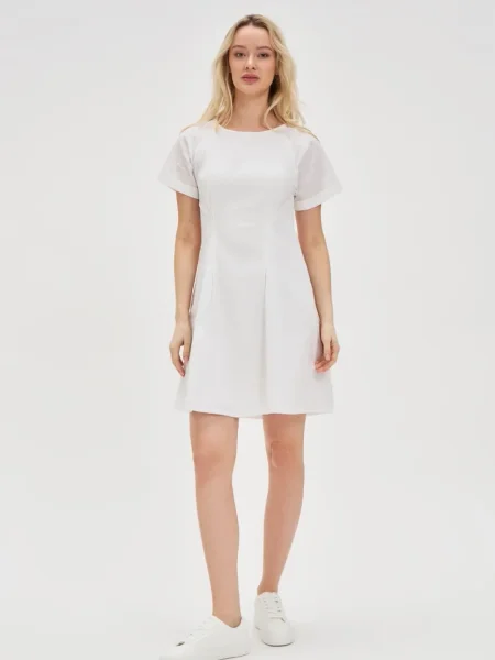 Rochie Marisse de costum alb