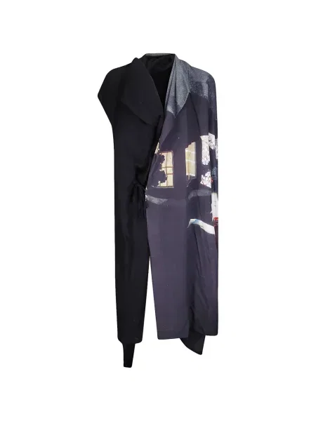 Rochie Yohji Yamamoto cu imagine asimetrică negru