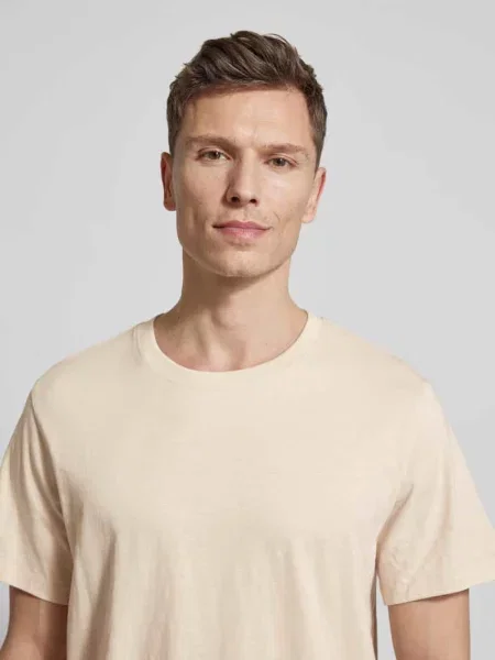 T-shirt o kroju regular fit z czystej bawełny model ‘ASPEN’ Selected Homme biała