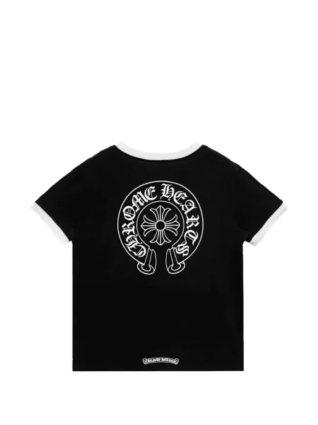 Koszulka Chrome Hearts z nadrukiem w serca czarna