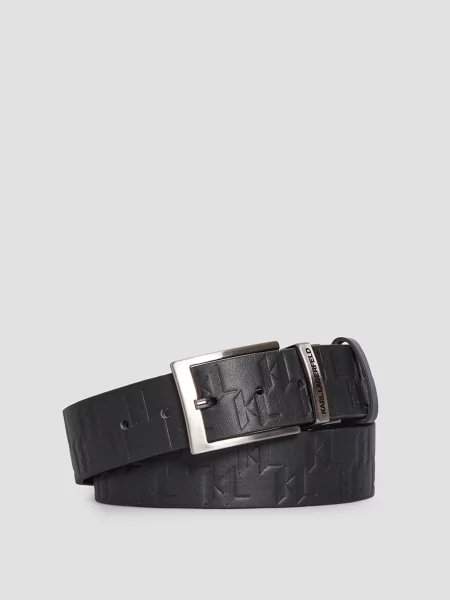 Кожаный ремень Karl Lagerfeld черный