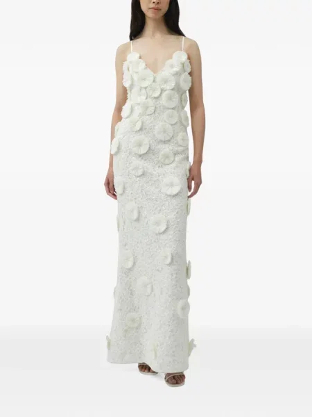 Rochie maxi Simkhai cu model floral alb