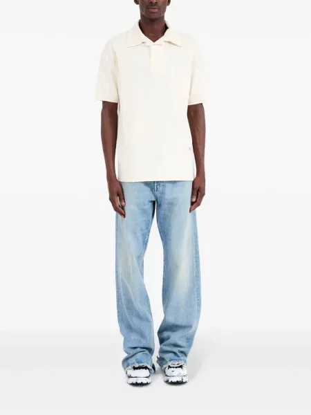 Polo Maison Margiela cu imagine alb