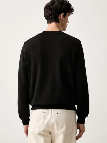Bluza Lacoste z długim rękawem polarowa czarna