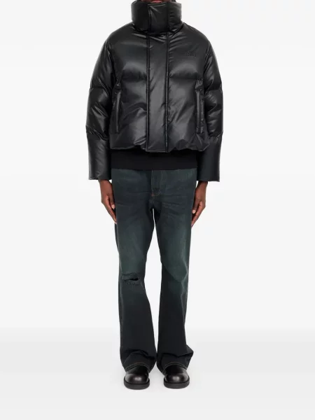 Кожено яке Mm6 Maison Margiela черно