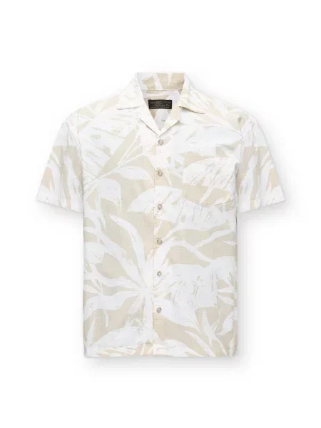 JACK & JONES Košeľa JPRBLUBAHAMAS béžová biela