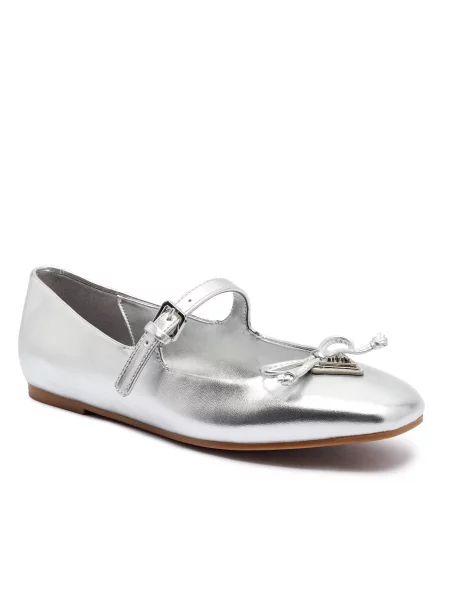 Guess bőr balerina cipő KAYRA ezüst FLJKAY