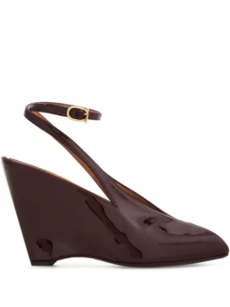 Pantofi cu toc Ferragamo cu pană violet