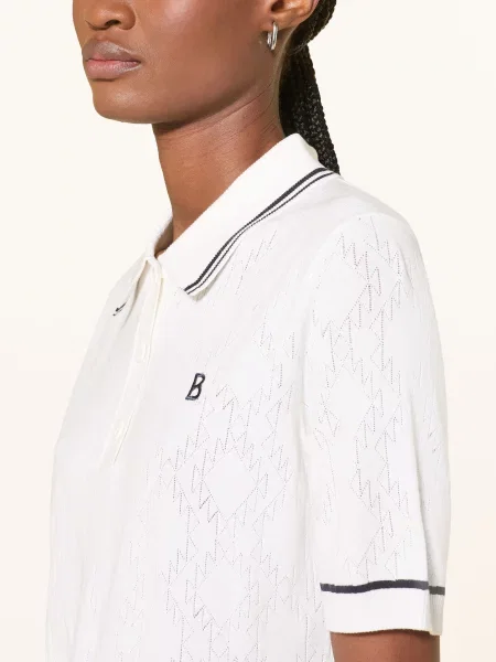 Bogner Dzianinowa Koszulka Polo Mandy weiss białe