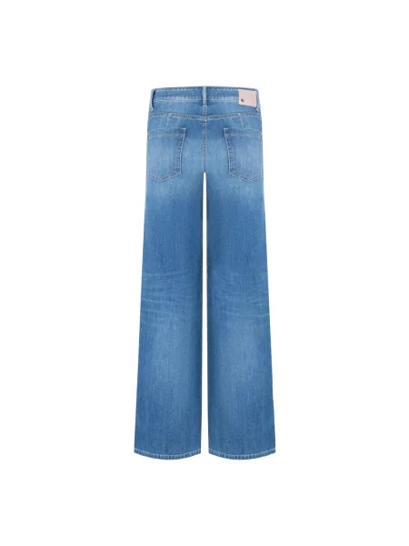 Cambio Jeansy Wide Leg Alek blau niebieskie