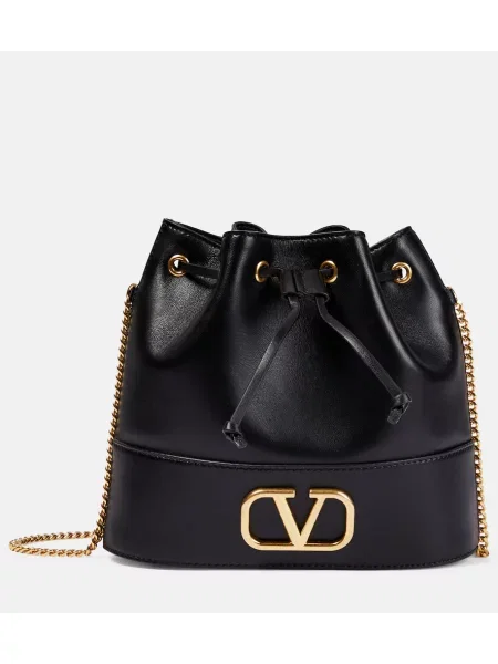 Geantă Valentino Garavani din piele negru