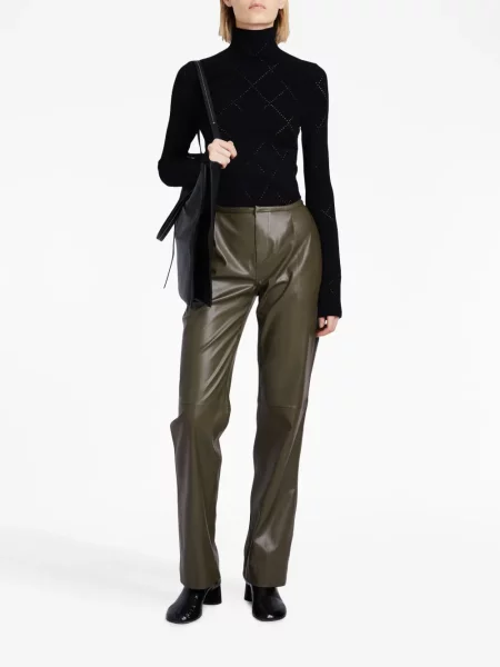 Kožené kalhoty Proenza Schouler White Label bílé
