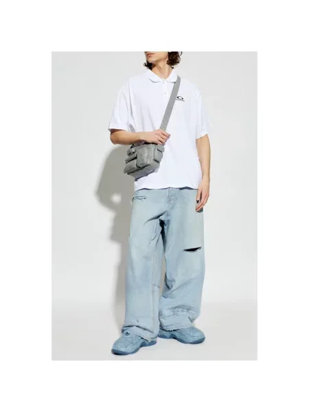 Koszulka polo Balenciaga z logo biała