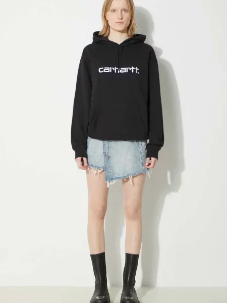 Carhartt WIP bluza Hooded Carhartt Sweatshirt z kapturem z aplikacją czarny