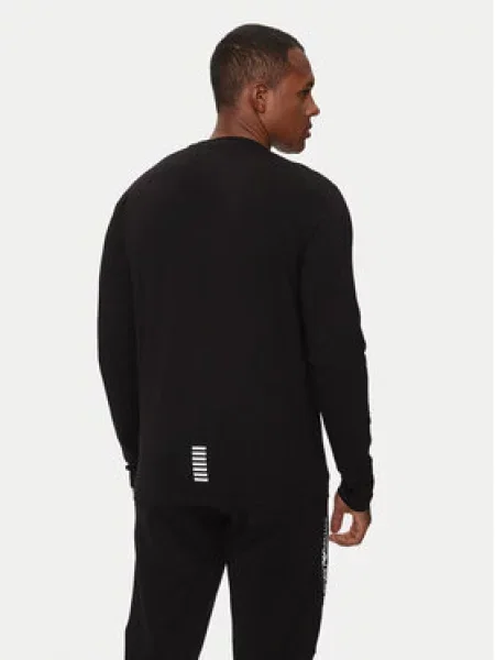 Tričko Emporio Armani Ea7 s dlouhými rukávy černé