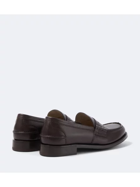 Pantofi loafer Prada din piele maro