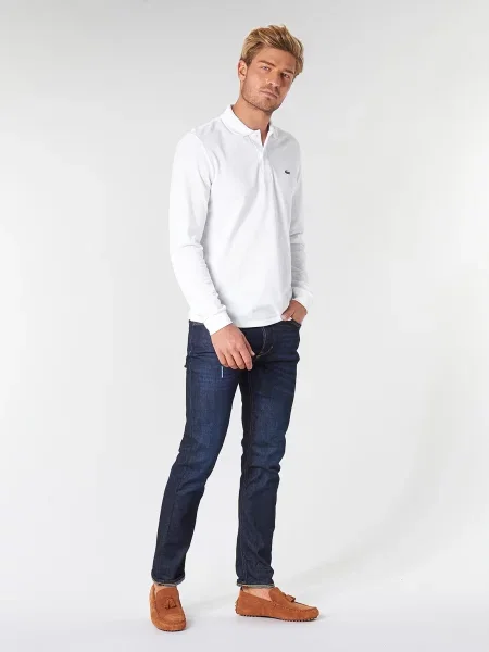 Tricou polo Lacoste clasic alb