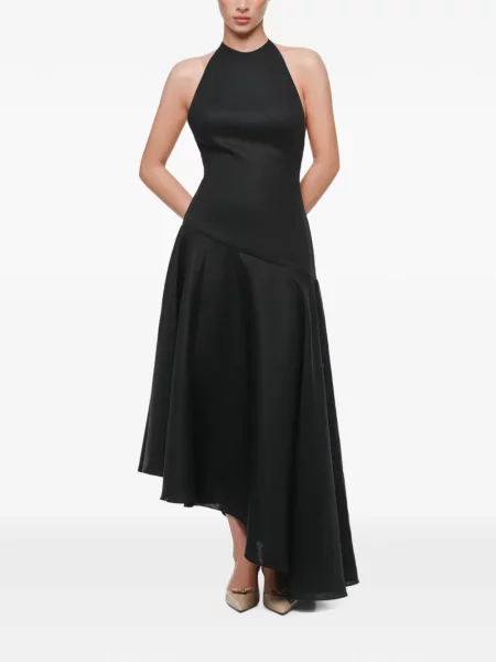 Rochie Anouki asimetrică cu gât halter negru