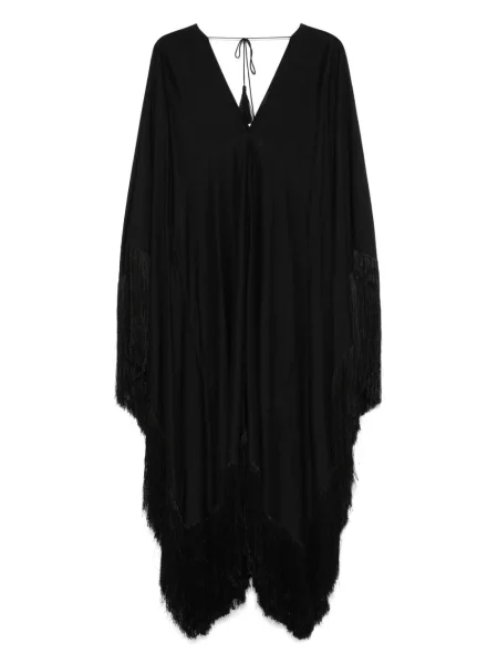 Rochie maxi Taller Marmo cu franjuri de costum negru