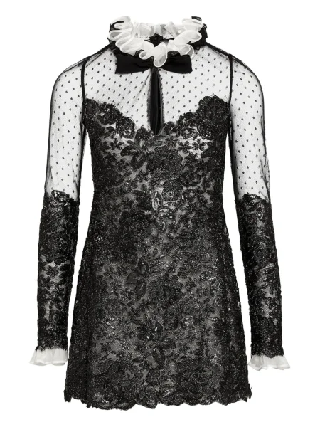 Rochie Giambattista Valli cu broderie de costum negru