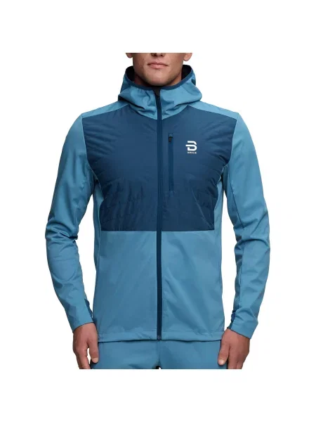 Kurtka narciarska z kapturem Daehlie Sportswear Power niebieska