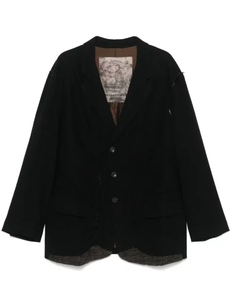 Sacou Ziggy Chen din țesătură twill negru