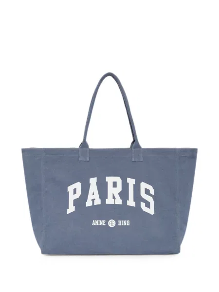 Geantă shopper Anine Bing din canvas albastru