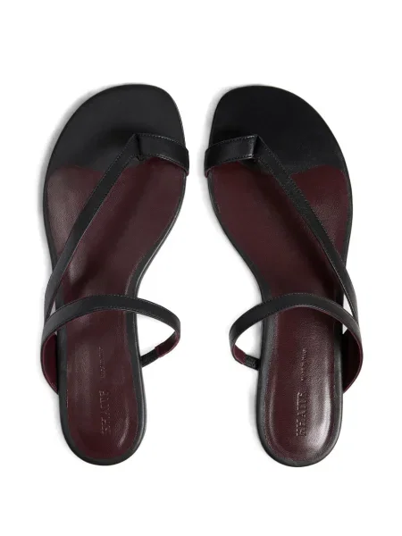 Sandale Khaite din piele fără toc negru