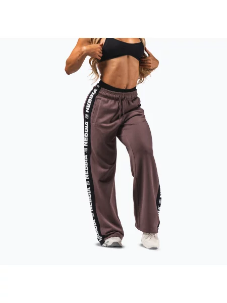 Pantaloni pentru femei NEBBIA Urban dark brown maro