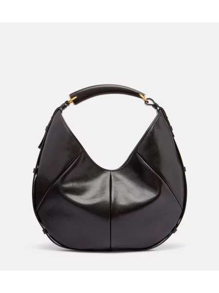 Usnjena usnjena torbica Saint Laurent rjava